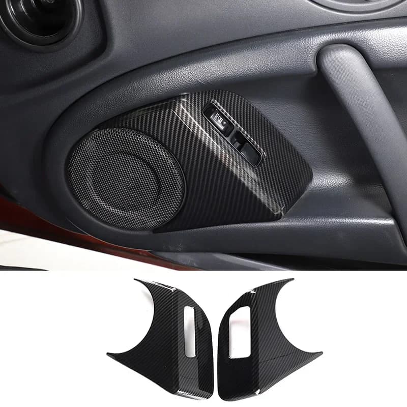 2Pcs For Mitsubishi Eclipse 2006-2011 ABS carbon fiber car glass lift frame decorative sticker car protection accessories