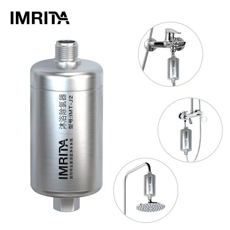 Large Flow Shower Chlorine Removing Filter for Bathroom 4 Stages Filtration Shower Head Shower Faucet Filter