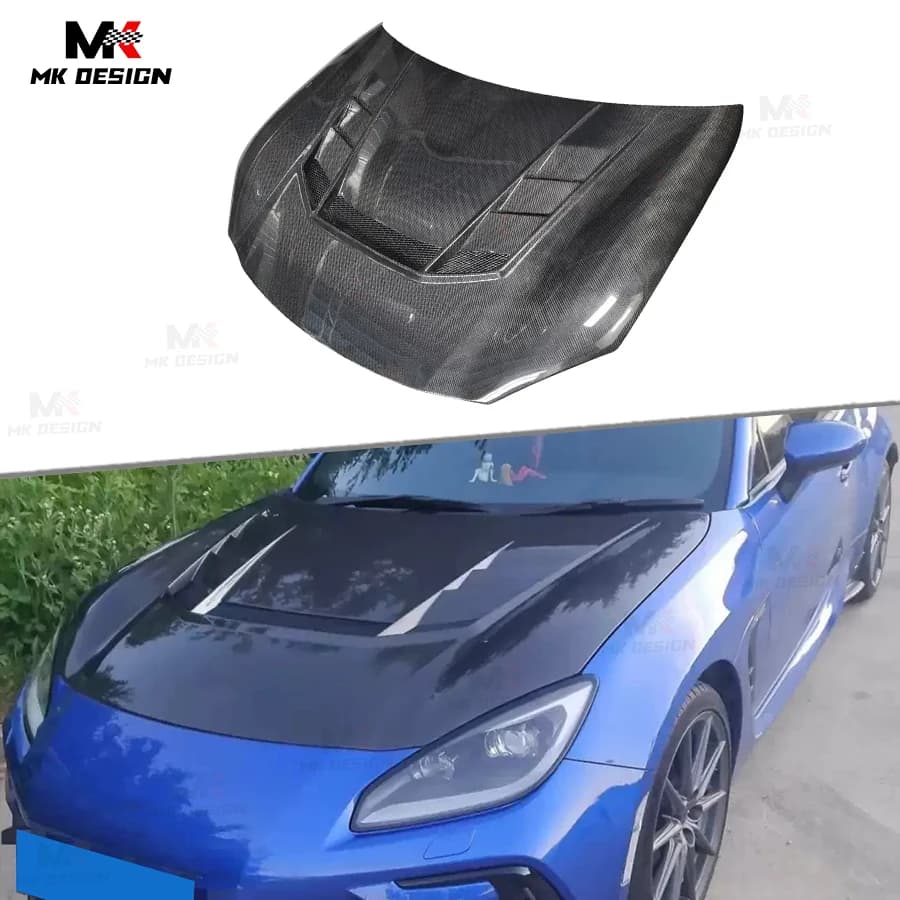 Carbon Fiber Front Hood Engine Bonnet Cover for Toyota GR86 Subaru BRZ 2021-2024 VRS Style Front Bonnet Cover Body Kits