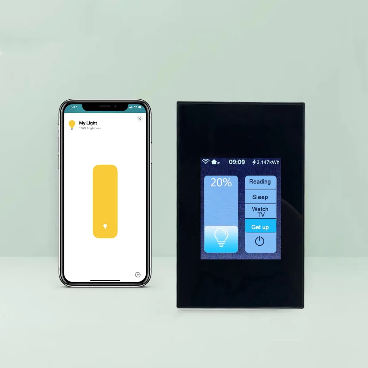 Wifi Smart Dimmer Switch L8 LCD Touch Panel Zigbee Light Wall Switch Smart Home for Bedroom House Alexa