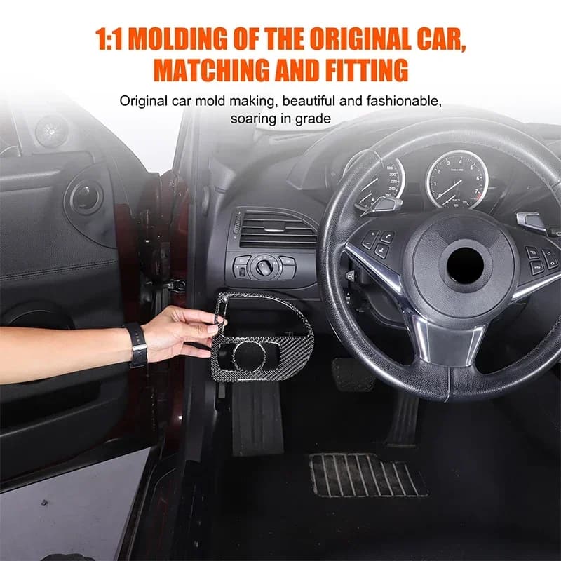 For BMW 6 Series E63 E64 2004-2009 Soft Carbon Fiber Car Both Side Conditioner Air Vent Outlet Cover Trim Sticker Accessories