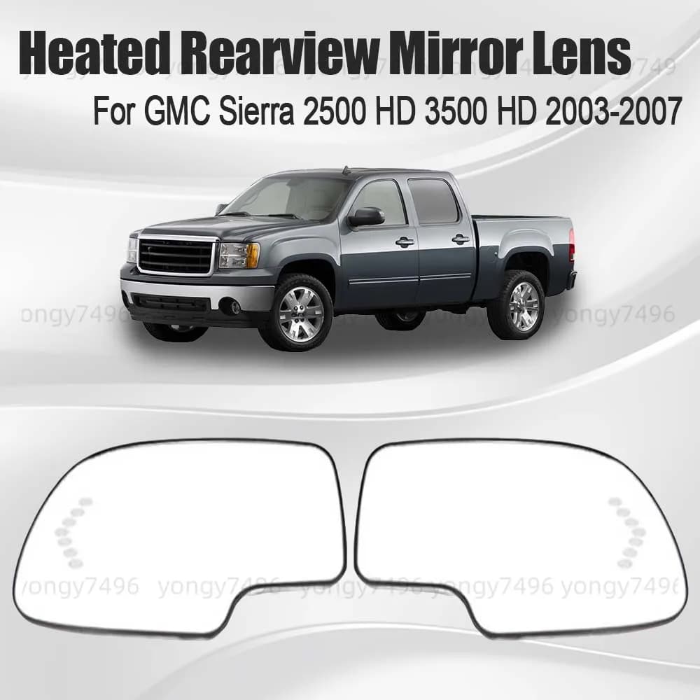 Car Wide Angle Heated Rearview Mirror Lens For GMC Sierra 2500 HD 3500 HD 2003 2004 2005 2006 2007 Cars Accessories Replace