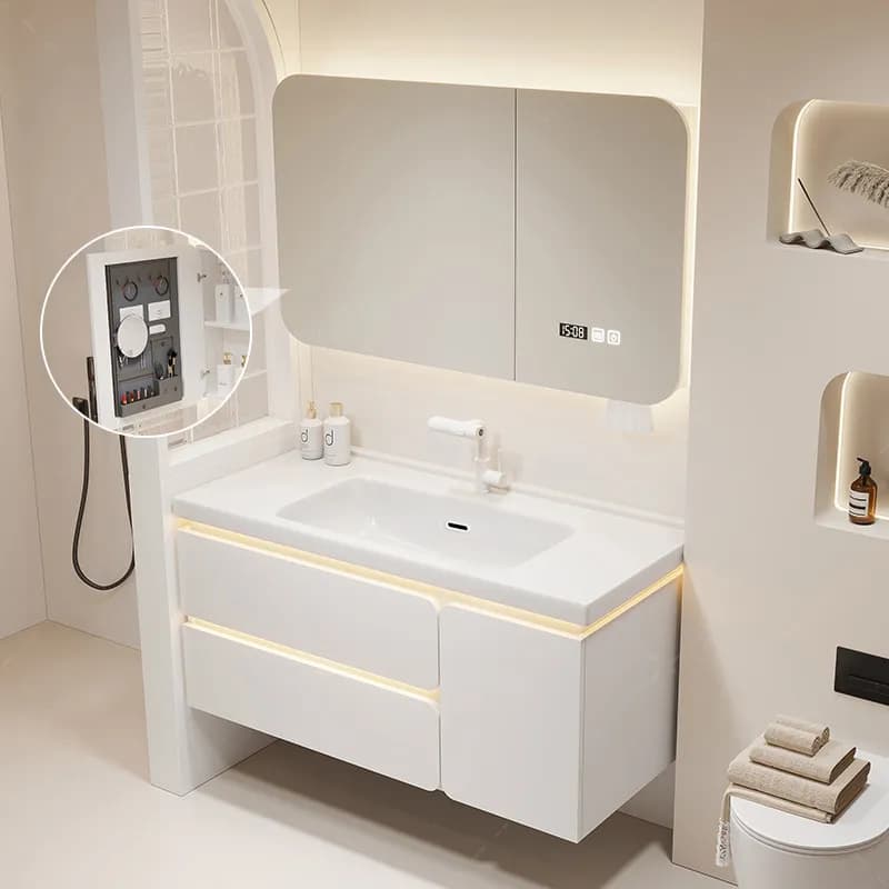 Modern Storage Bathroom Cabinet Small Drawers Organizer Mirror Decorations Cupboard Skincare Luxury Gabinete Home Furniture