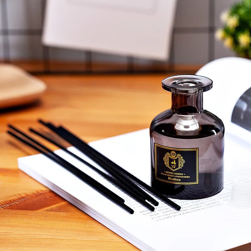 3PCS 50ml Glass Bottle Aroma Reed Diffuser No Fire Aromatherapy Bedroom Air Freshener Lavender Rose Sea Lemon Diffusers