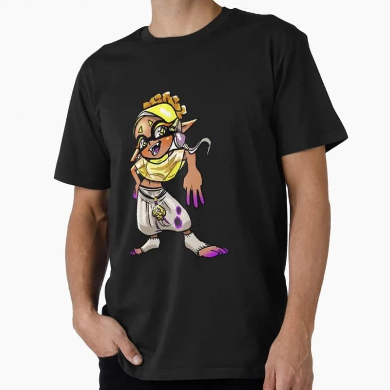 Deep Fryed Funny Cartoon Video game Splatoon Gift T-Shirt for gamer 100% Cotton y2k clothing Short-Sleeve Tee All Size Tops