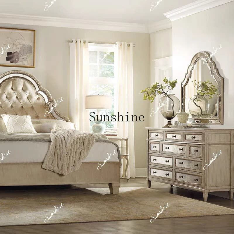 Light luxury home 510 drawers antique white old furniture storage solid wood chest       FT