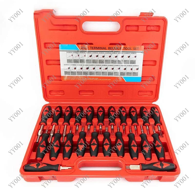 23Pcs Car Terminal Removal Tool Kit Wiring Connector Pin Extractor Puller for Automotive Wire Harness