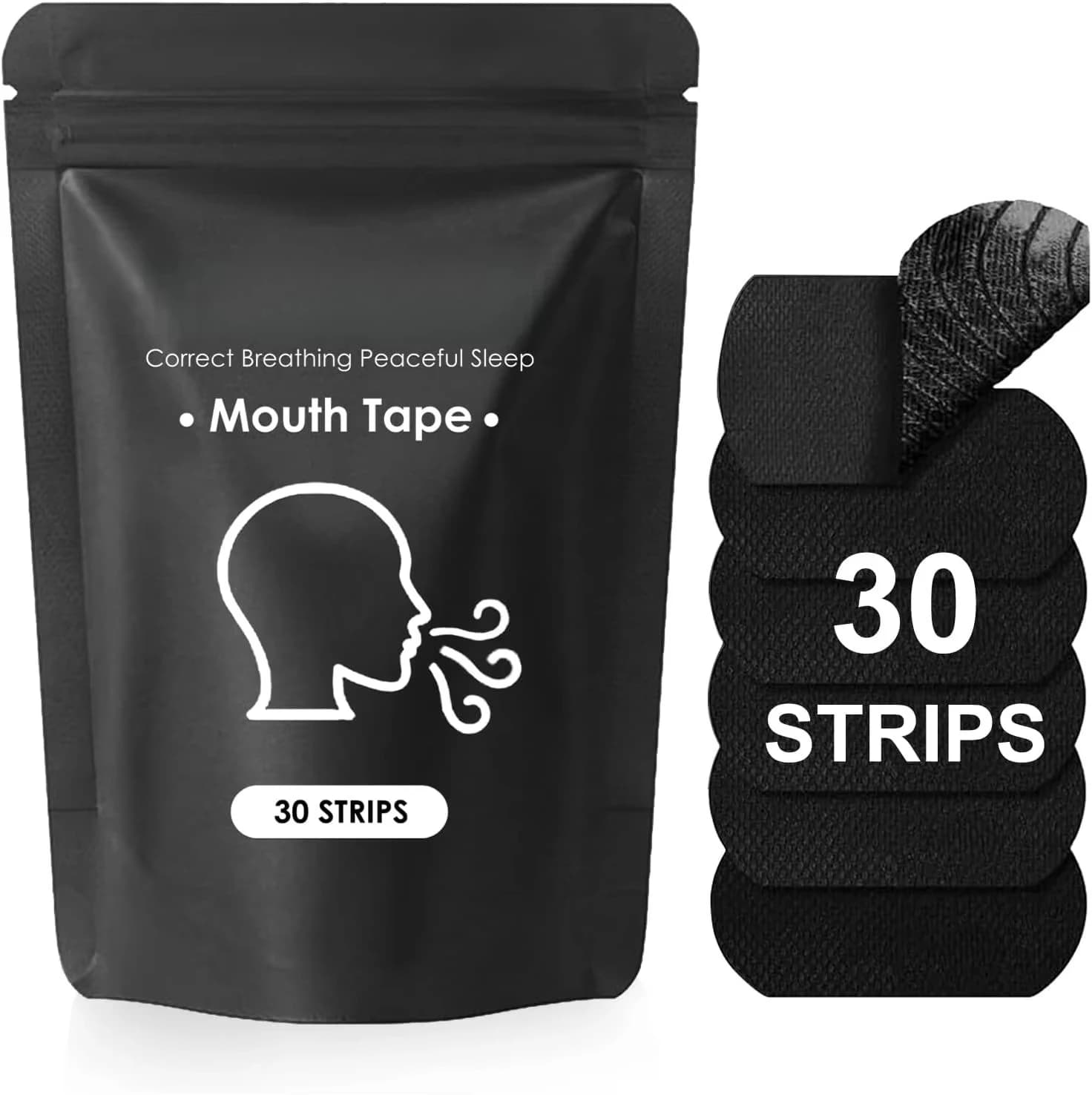 30PCS 76x38mm anti-snoring nasal patch for better sleep waterproof plastic bag 90 pcs sleep strap