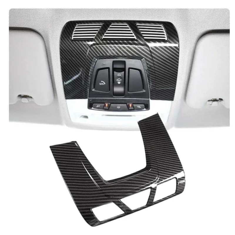 Car roof reading light button modification sticker Black car trim sticker For BMW X2 2018-2022
