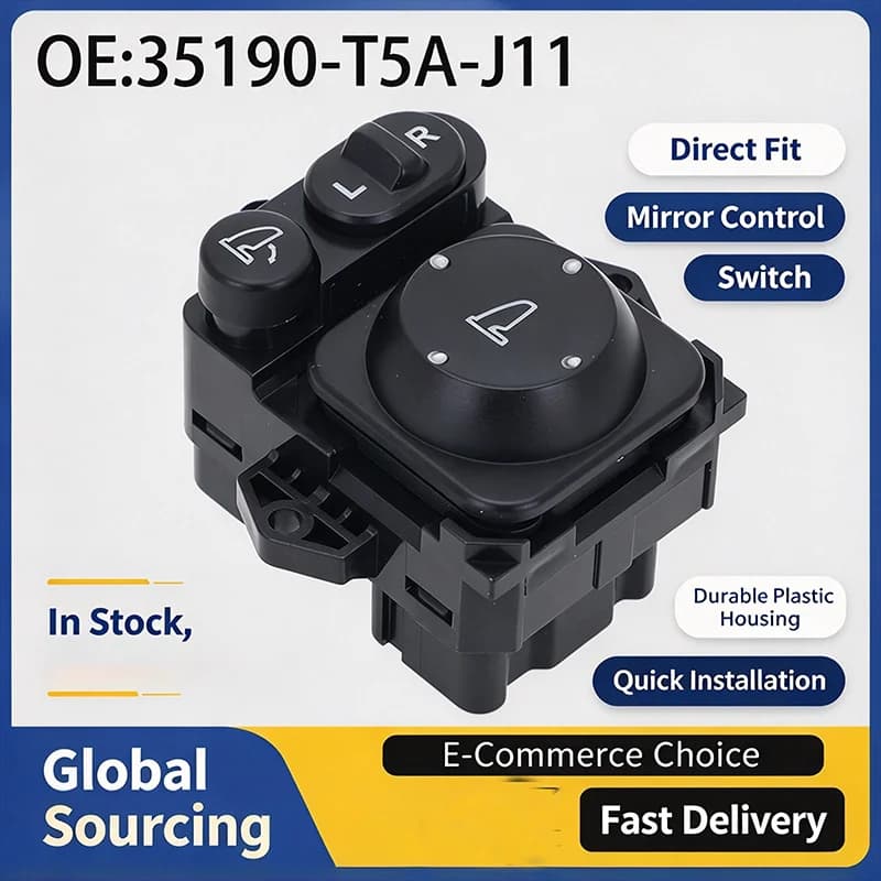 For Honda CR-V 2018 Power Mirror Switch Side Mirror Control OEM Quality 35190-T5A-J11 Direct Replacement