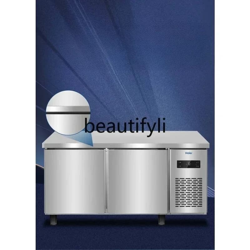 54Commercial workbench Refrigerated console Freezer Refrigerator Freezer Kitchen Stainless steel crisper