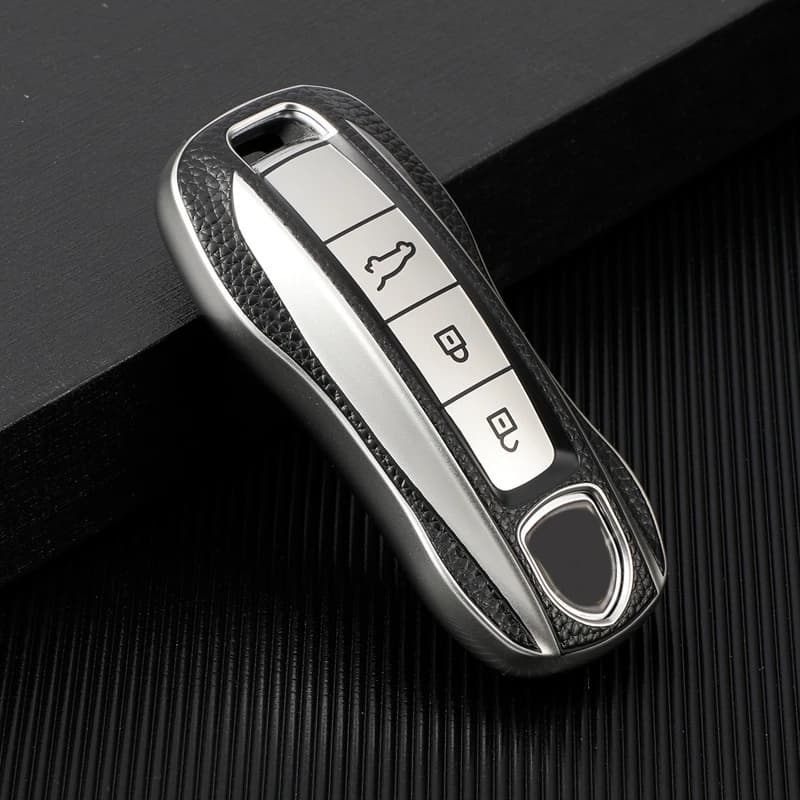 For Porsche Panamera Cayenne 971 911 9YA Boxster TPU Car Remote Smart 3Button Key Case Protecticve Cover Holder Keychain