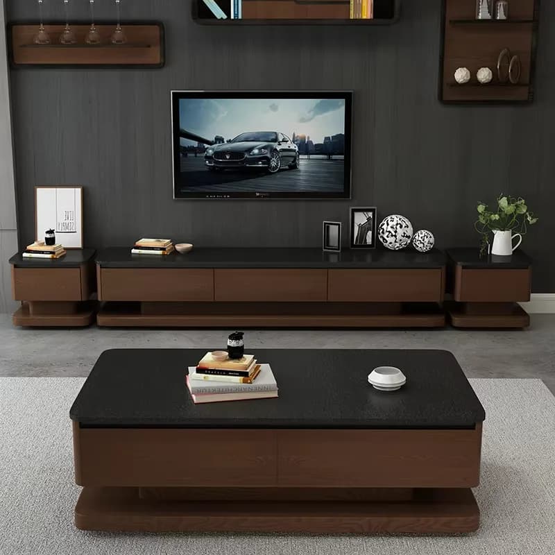 Unique Designer Black Coffee Table Italian Rustic Black Nordic Coffee Table Living Room Storage Couchtisch Modern Home Decor