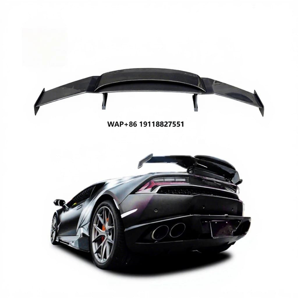 Md Style Carbon Fiber Rear Spoiler Wing for  Huracan LP580 LP610 Spoilers Auto