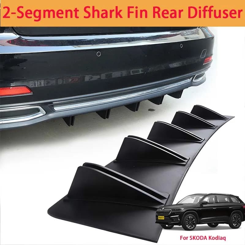 For SKODA Kodiaq Shark Fin Rear Diffuser Split Chassis Spoiler Auto Aerodynamic Parts Aerodynamic Modification