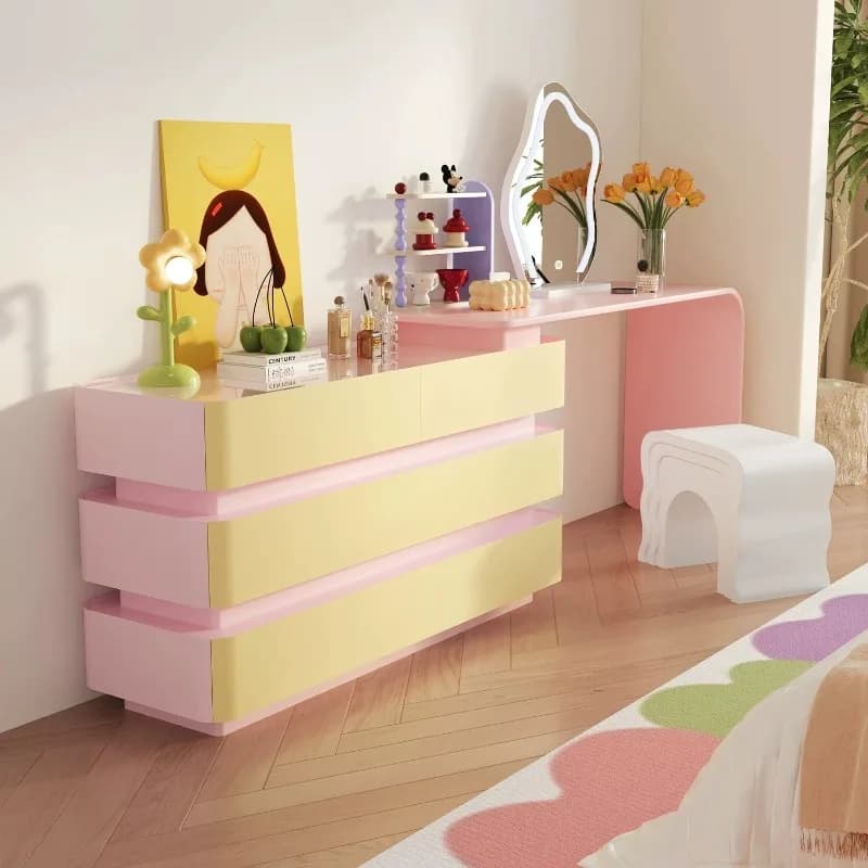 Compartment Organizer Dressing Tables Elegant Cute Long Holder Makeup Tables Cabinets Girls Schminktisch Furniture Bedroom