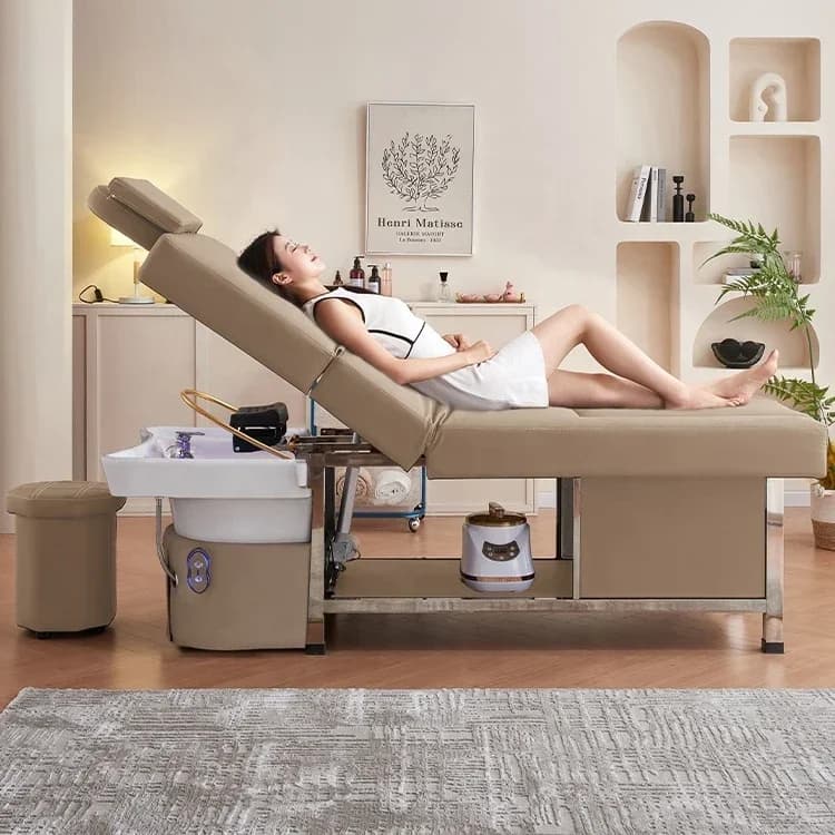 Beauty Salon Back lift Hair Washing Massage Pedicure Chair head spa shampoo bed