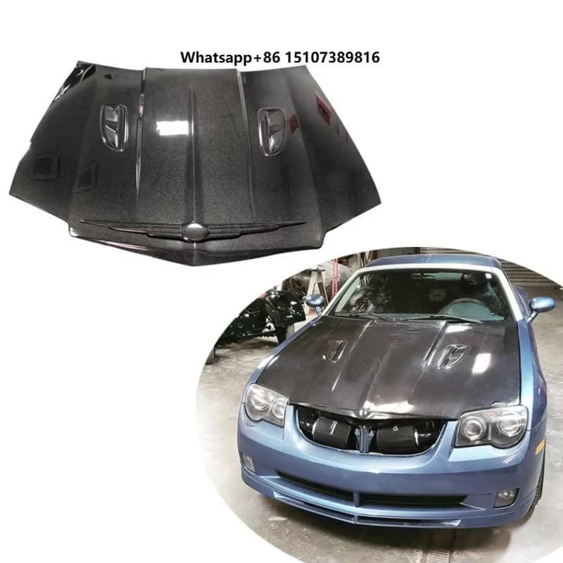 Customized Light Weight Real Carbon Fiber Front Bonnet Hood With Garnish for 2003 - 2008 Chrysler Crossfire