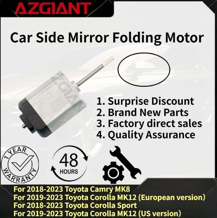 For 2018-2023 Toyota Camry MK8/Corolla Sport/RAV4 XA50 MK5 2019-2023 AZGIANT Car Side Mirror Folding Motor Parts New OEM
