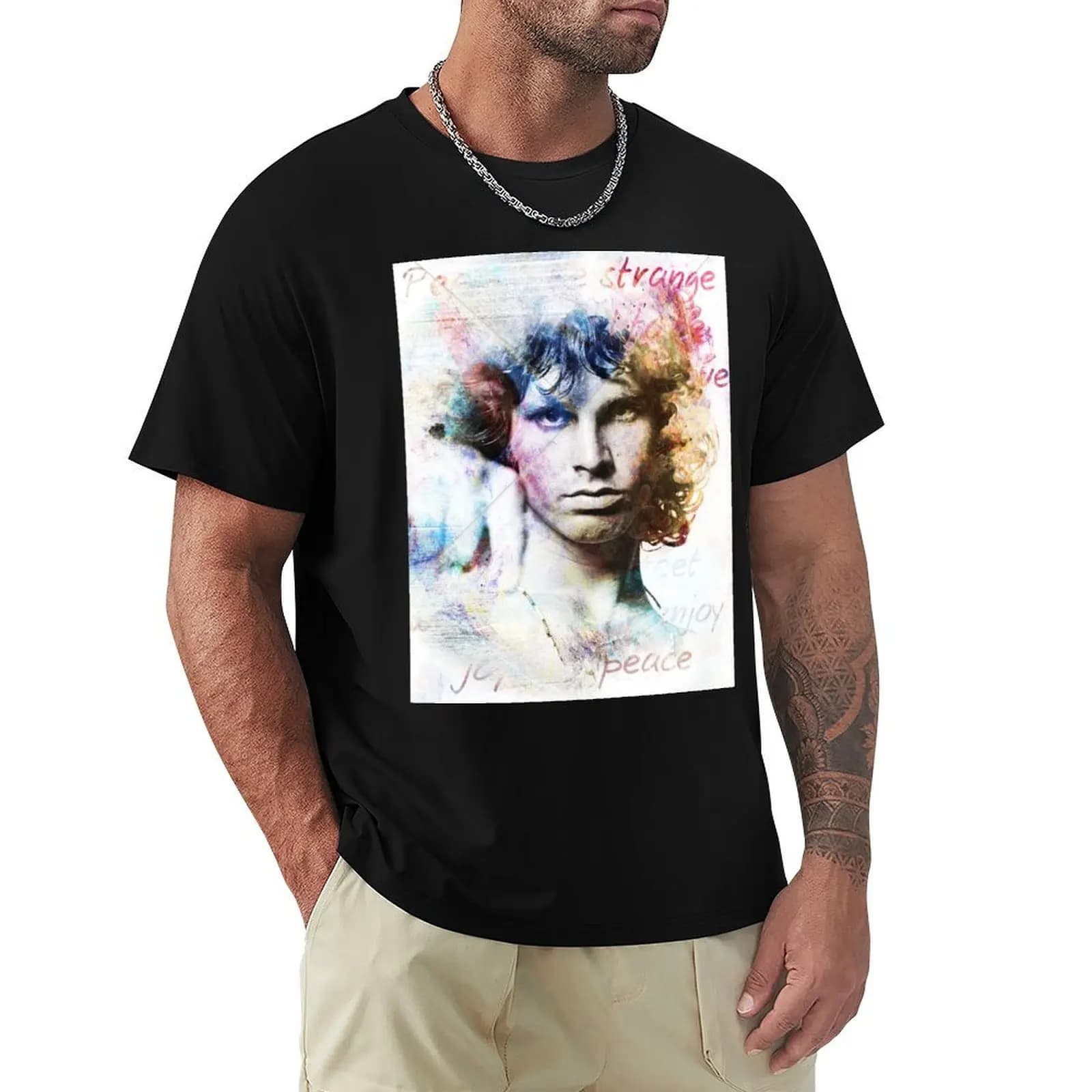 Jim Morrison T-Shirt quick drying cotton graphic tees sports fans sweat shirts, men