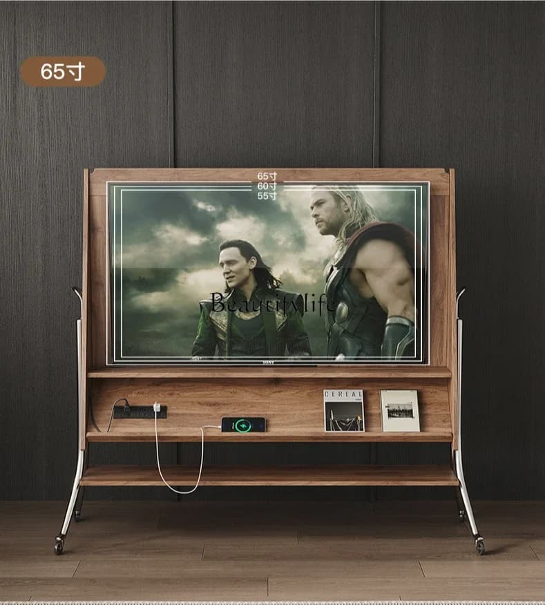 FGSolid wood removable TV cabinet, living room storage, TV rack, household floor