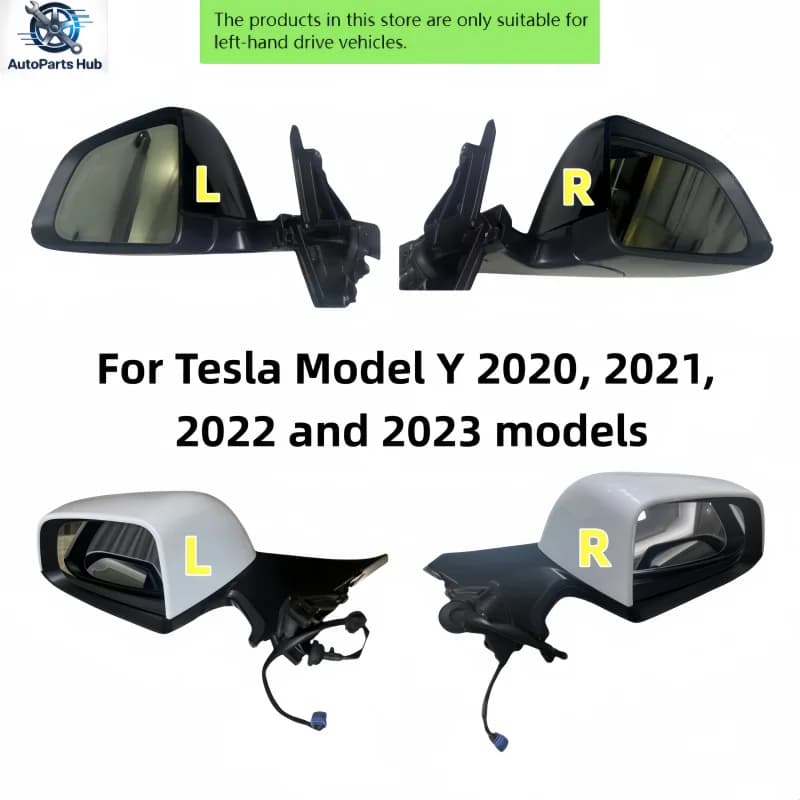 Car rearview mirrors for Tesla Model Y 2020, 2021, 2022 and 2023 models, exterior side mirrors, door wing side mirror assemblies
