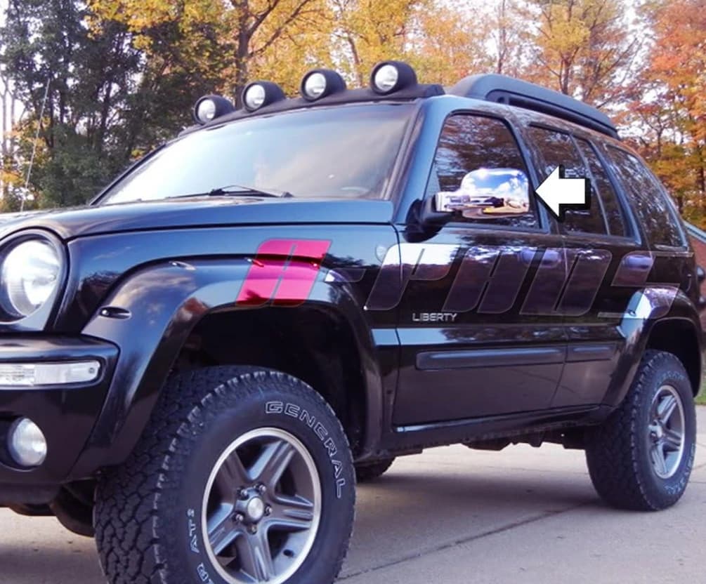 Chrome Mirror Cover for Jeep Liberty 04-07-- Sturdy Accessory