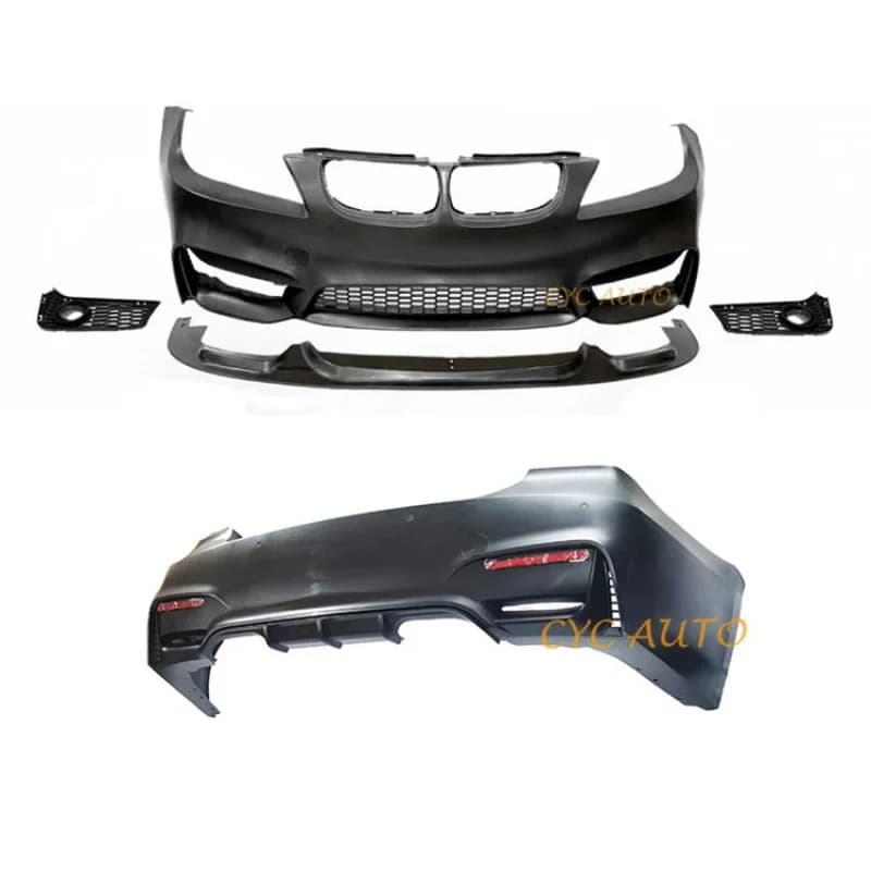 M4 LOOK Front Bumper Rear Bumper Car Bodykit with Front Lip  3Series E90 Per-Lci 2005 2006 2007 325i 330i