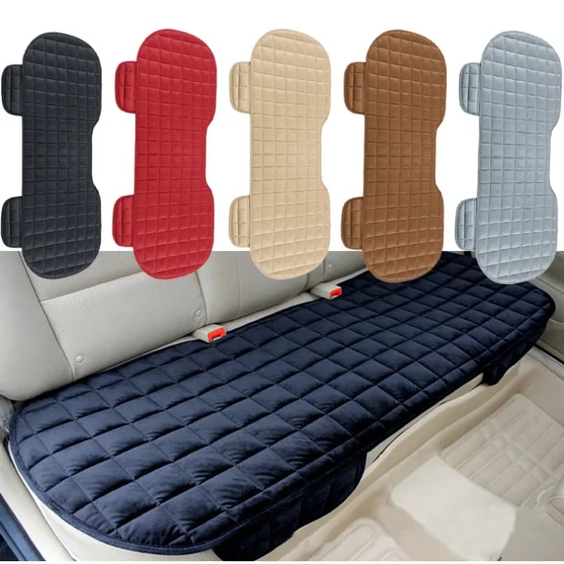 Car Seat Cover Front Rear Flocking Cloth Cushion Non Slide Winter Auto Protector Mat Pad Keep Warm Universal Fit Truck Suv Van