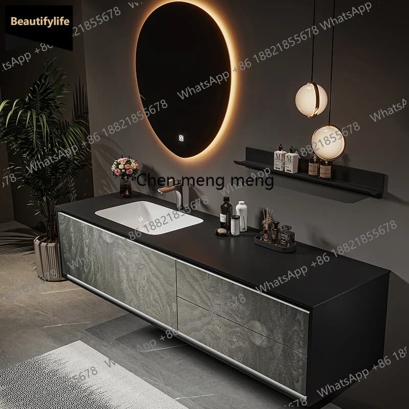 Luxury Storage Bathroom Cabinets Mirror Sink Vanity Organisers Washroom Cabinet Space Saver Armario De Banheiro Home Furniture D