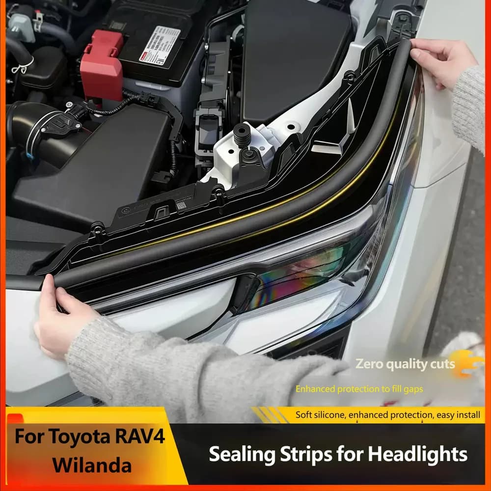 For Toyota RAV4 Wildlander 2026 Car Soundproof Sealing Strip on Headlight Modification Accessories