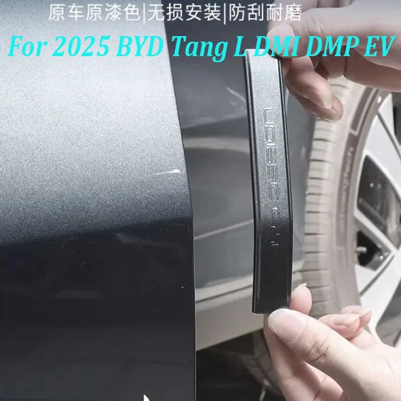 For 2025 BYD Tang L DM-i DMP EV Car Door Edge Guard Anti-Collision Strip Anti-Scratch Protector ABS Trim Exterior Accessories