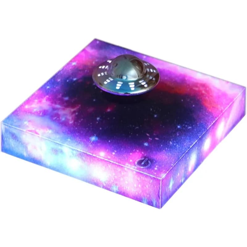 Levitating Floating UFO Lamp Lights Decor Display UFO Unique Toy Gift for Desk,Room,Office Rotating Galaxy Base, Touch Control