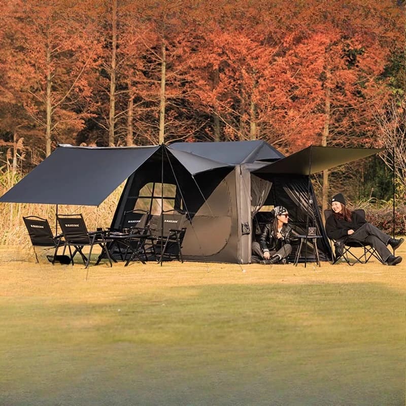 Automatic inflatable tent outdoor overnight rainstorm protection cold camping equipment full set