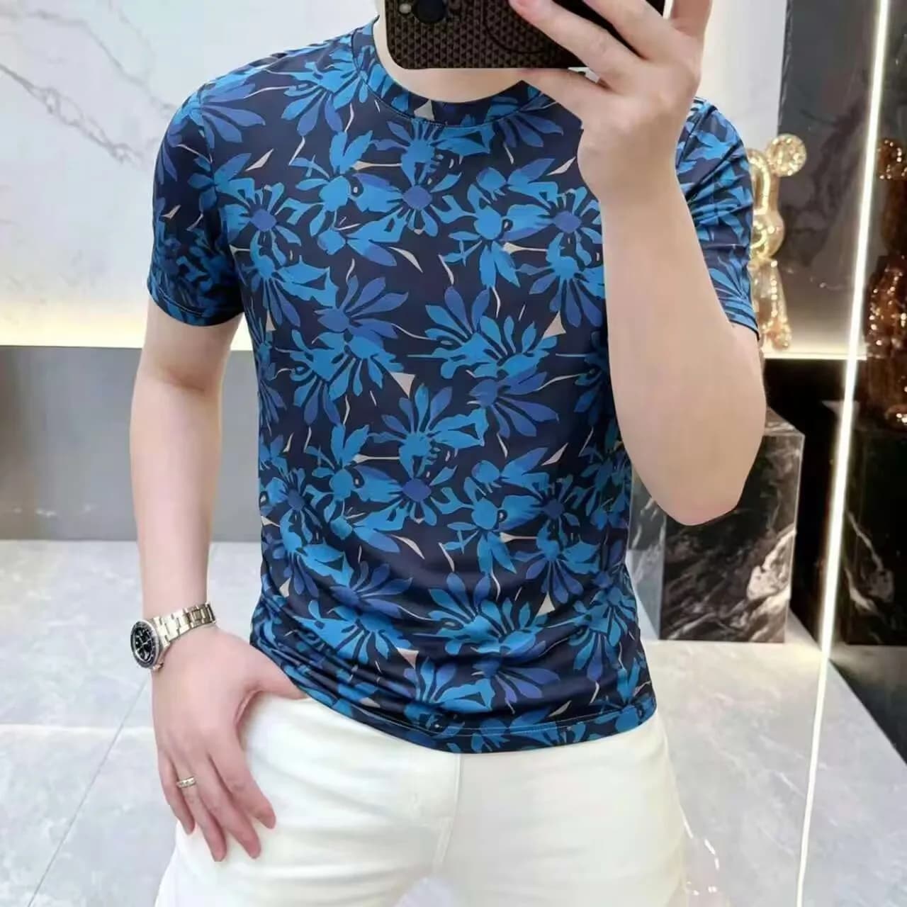 2026 Summer Men's Fashion Casual Trend Short-Sleeved Shirt T-Shirt