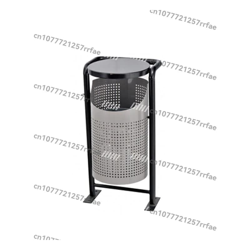 EN840 trash can outdoor stainless steel trash can
