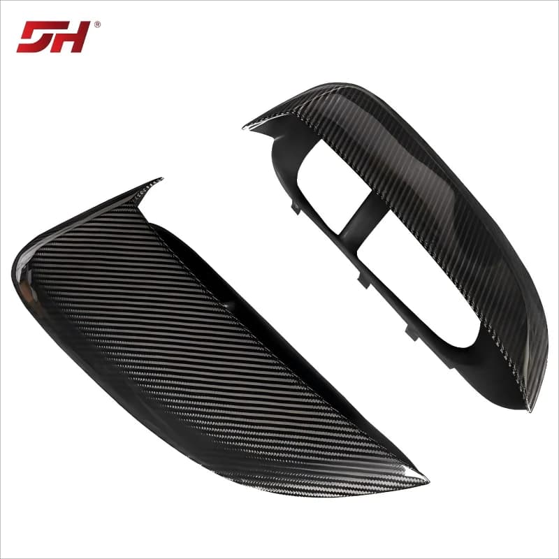For 718 Upgrade GT4 2PCS Carbon Fiber Side Vent & PP Base Replacement Fender Air Vents for Porsche 718 982 2016-UP