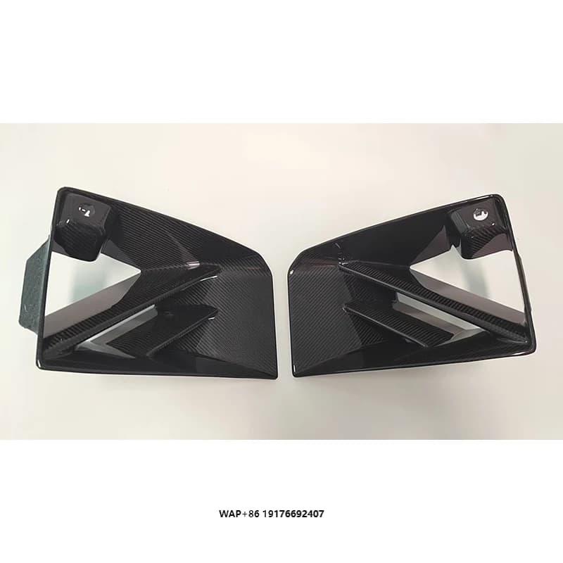 High Quality Dry Carbon Fiber Front Bumper Dual Fin  Intake Trim Air Intake for G87 M2 2021+