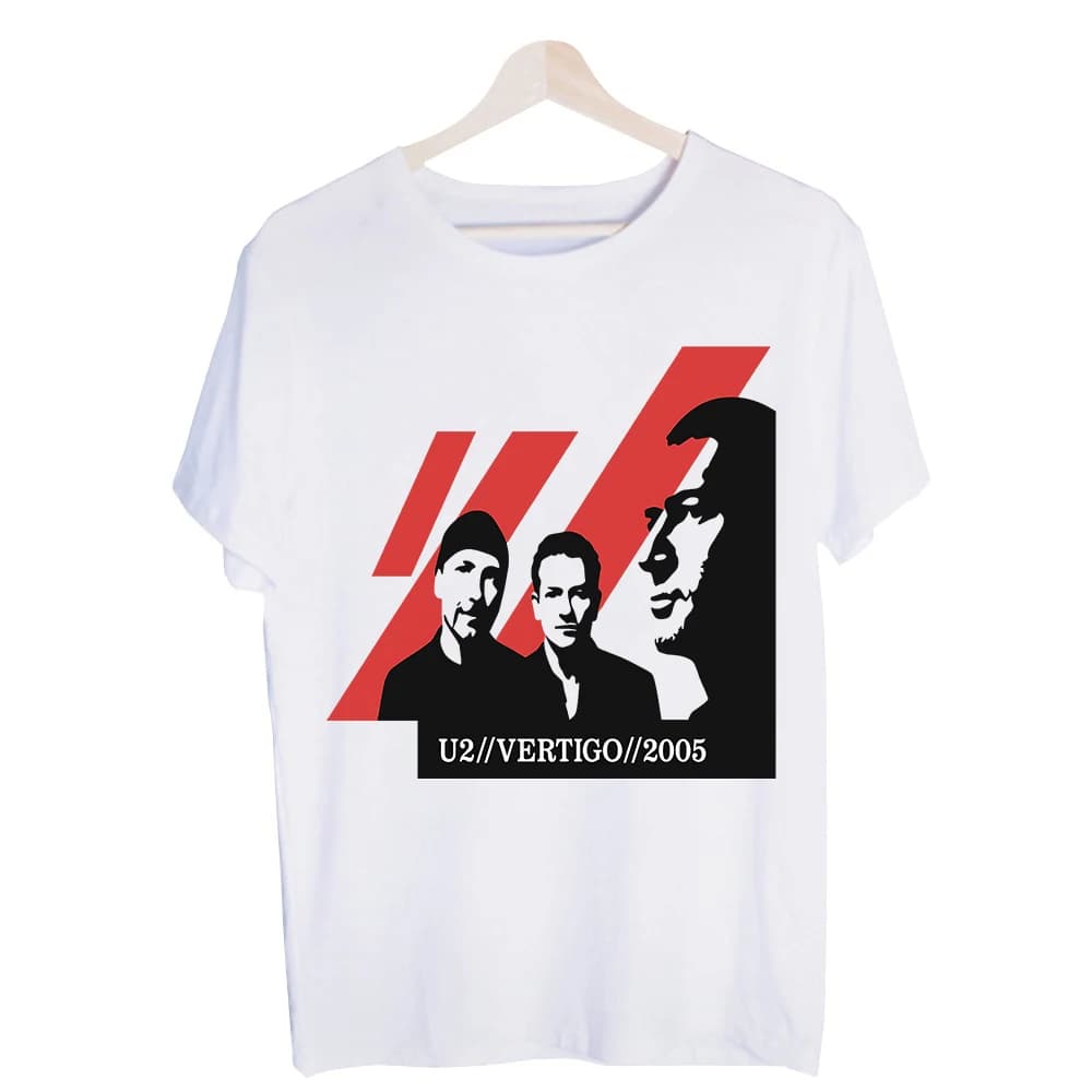 Men's Silhouette Graphic Tee, Short Sleeve Crew Neck T-Shirt with Red Abstract Design for Casual Streetwear and Daily Outfits