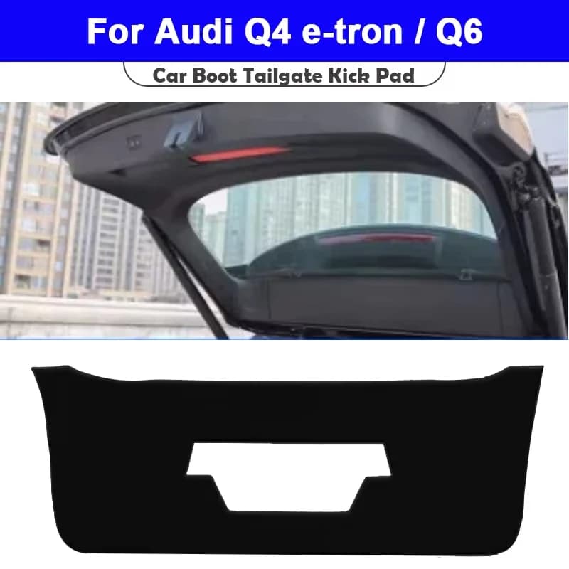 For  Audi Q4 E-tron Q6 2021-2025 Trunk Tailgate Guard Pad Leather Rear Trunk Door Protective Car Interior Accessories