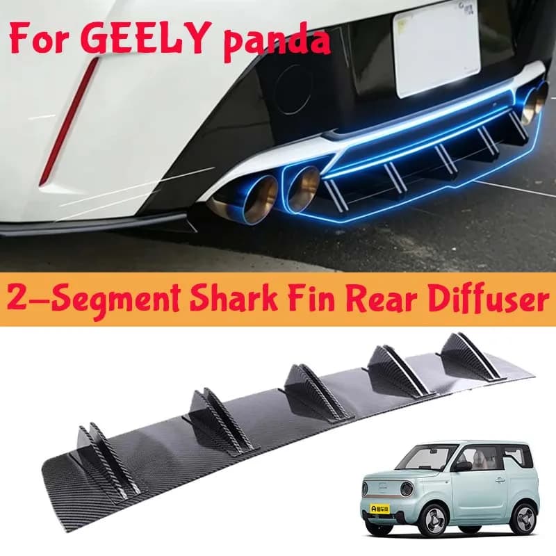 For GEELY panda Shark Fin Rear Diffuser Split Chassis Spoiler Auto Aerodynamic Parts Aerodynamic Modification