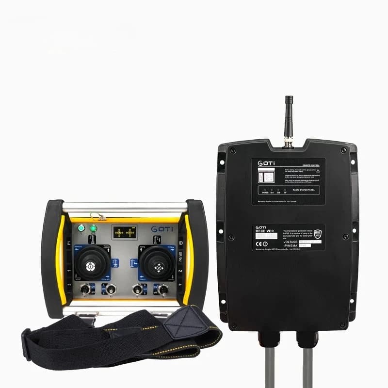 GT-PJ40+ Industrial Crane Chargeable Remote Wireless Controller 2 PCS Five Step Joysticks 18-65V UHF for Hoist