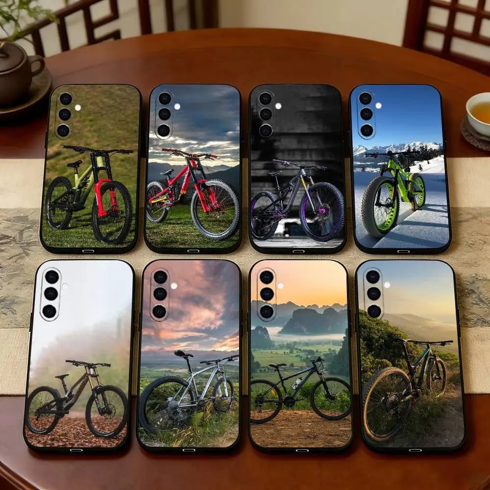 C-Cool M-Mountain Bicycle Bike Phone Case For Samsung Galaxy A73,A72,A71,A70,A53,A52,A51,Soft Silicone Black Cover