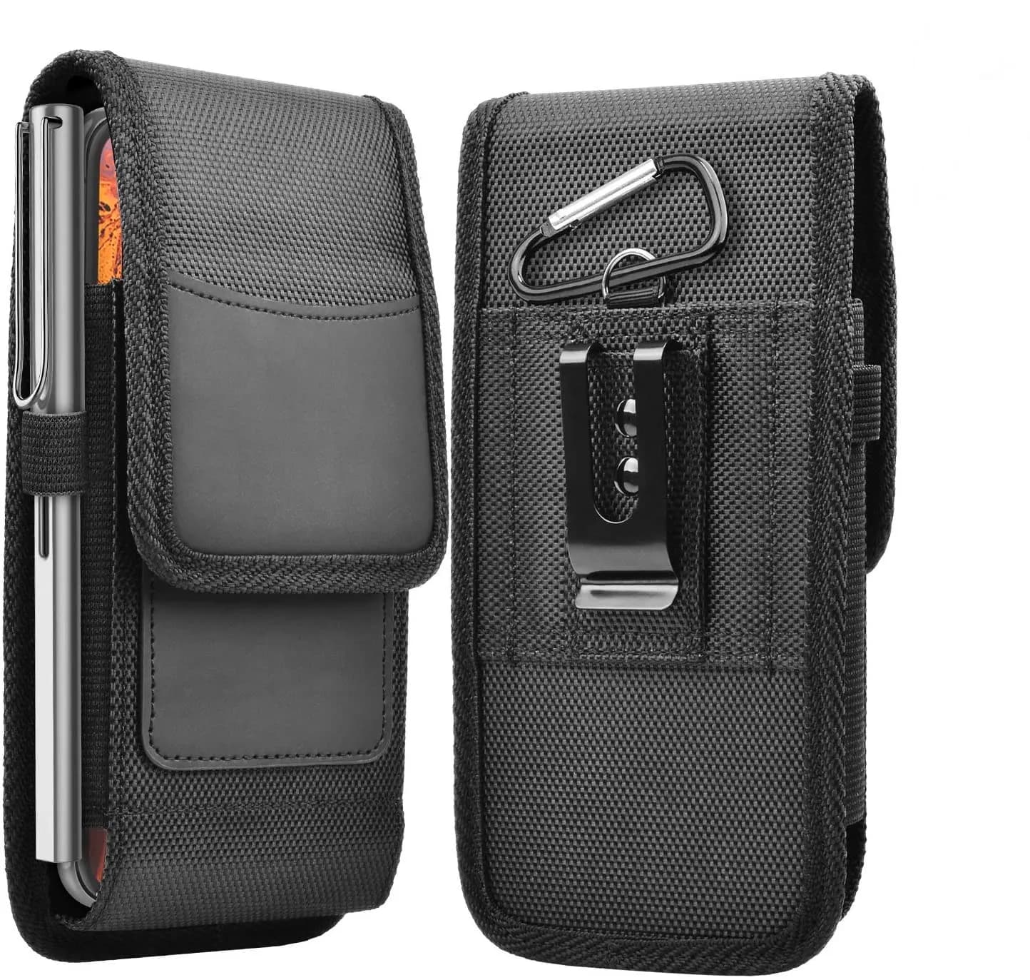 1Pc Fashion Oxford Cloth Mobile Phone Pocket Nylon Fabric Wear Belt Waist Packs Protective Case With Clip Bag For iPhone 14