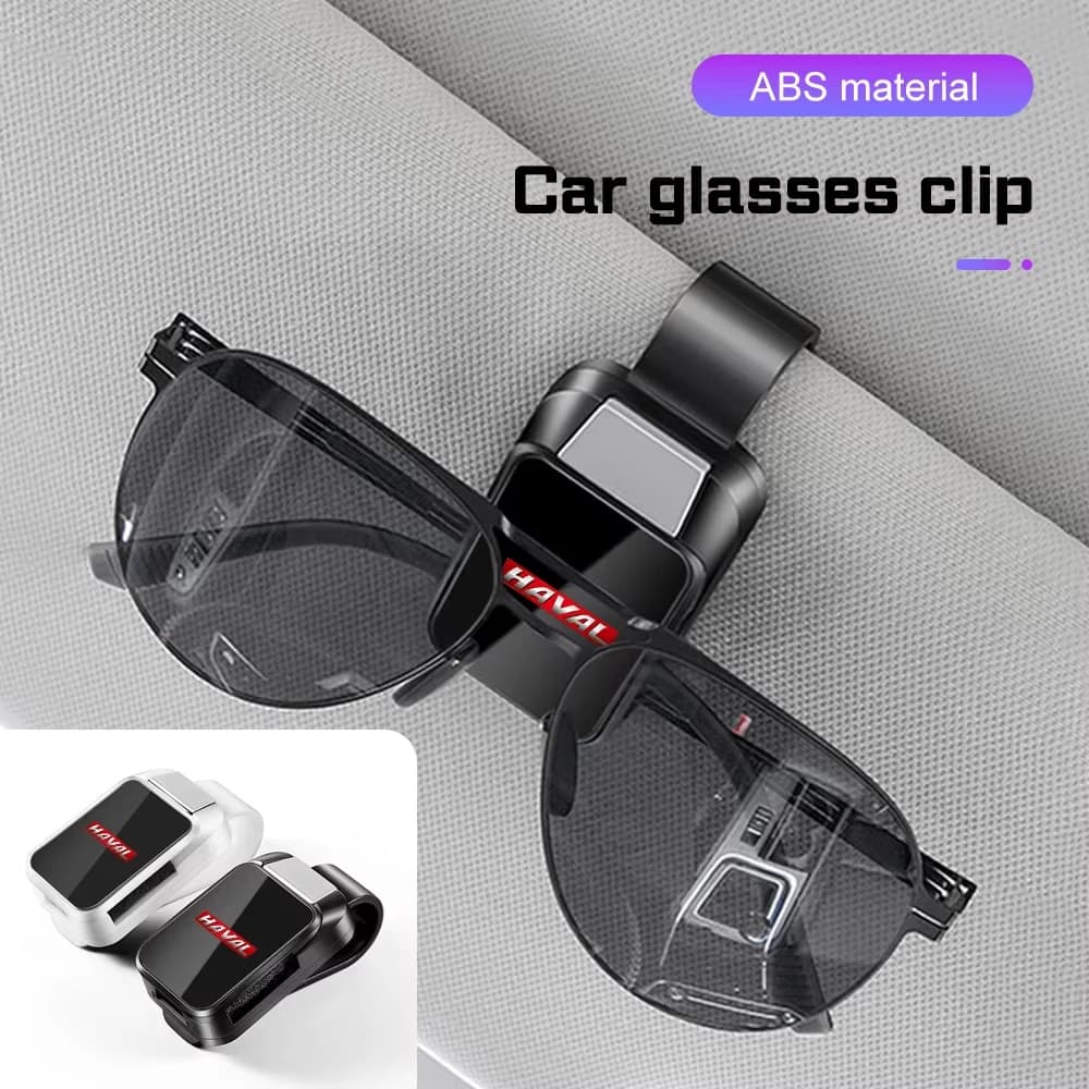 Car Sun Visor Sunglasses Holder Glasses Clip Card Ticket Storage Organizer for Haval Jolion H6 M6 Dargo Raptor F7 H7 H9