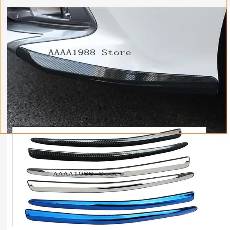 2pcs For Toyota Camry Sports V6 XSE SE 2018 2019 Stainless Steel Bumper Front Lip Corner