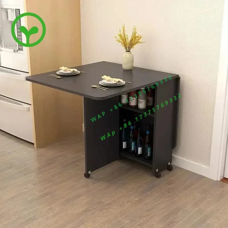 Folding Dining Table Modern Simplicity Multifunctional Movable Storage Kitchen Table Home Furniture Living Room Extendable Table