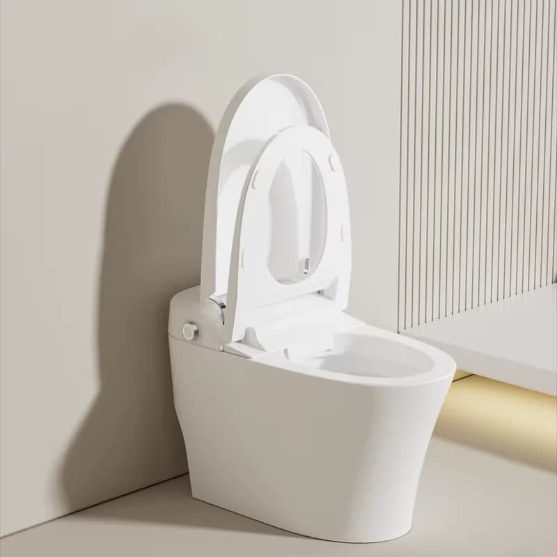 # Smart Toilet Bidet WC Seat With Auto Washing Water Spray Heated Seat Elongated Bowl Floor Mounted For Bathroom