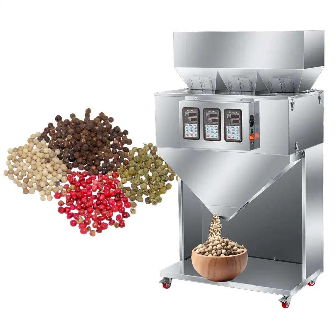 Large Quantities Three-Head Automatic Bag Weighing Filling Machine Intelligent Herbal Powder Dispenser Granule Packing Machine