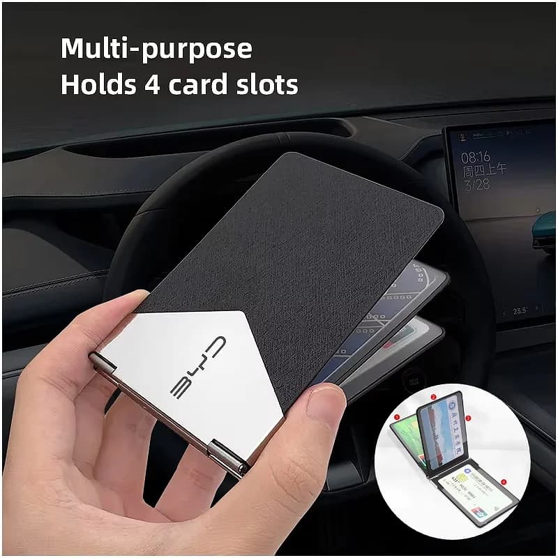 Car Driver License Card Holder Credit Card Sleeve For BYD Seal U Dolphin Mini Sealion 7 Song Pro ATTO 3 Yuan UP Dolphin Seal 5